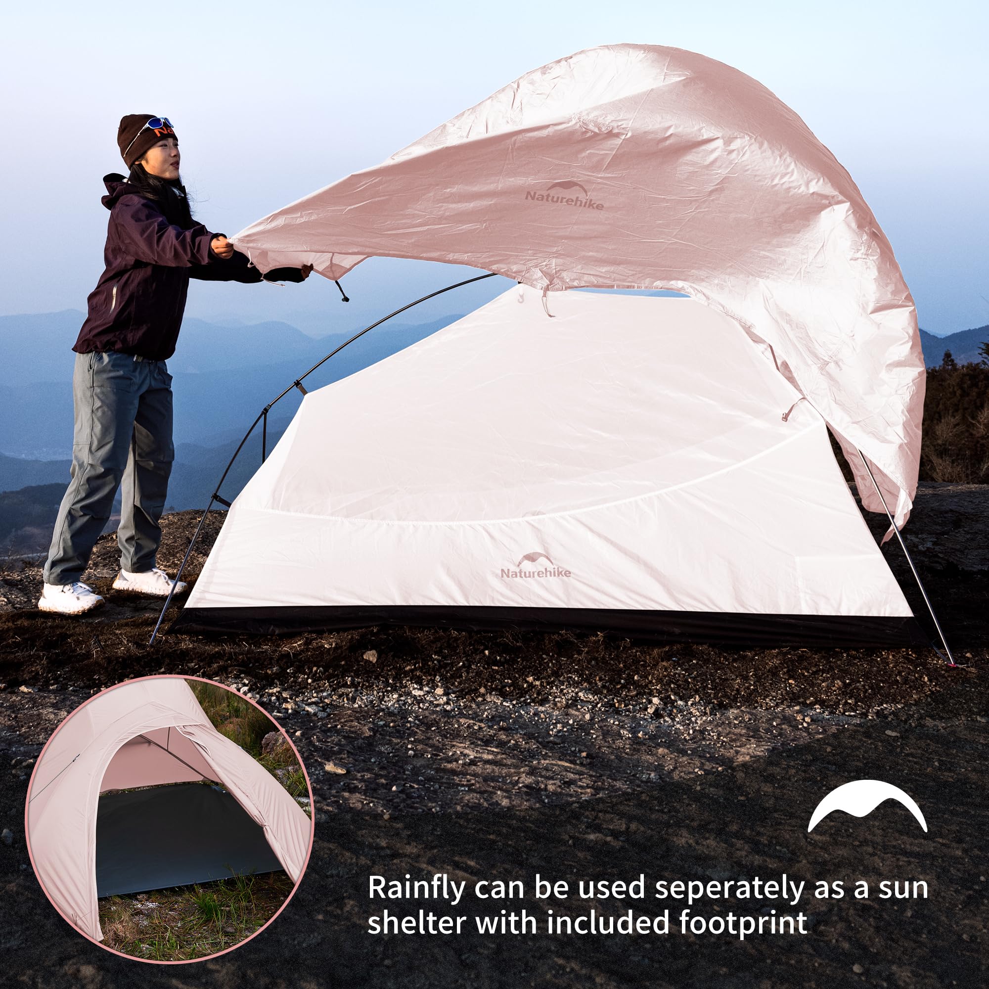 Amazon.co.jp: Naturehike Cloud-Up 1人用テント 軽量バックパッキング